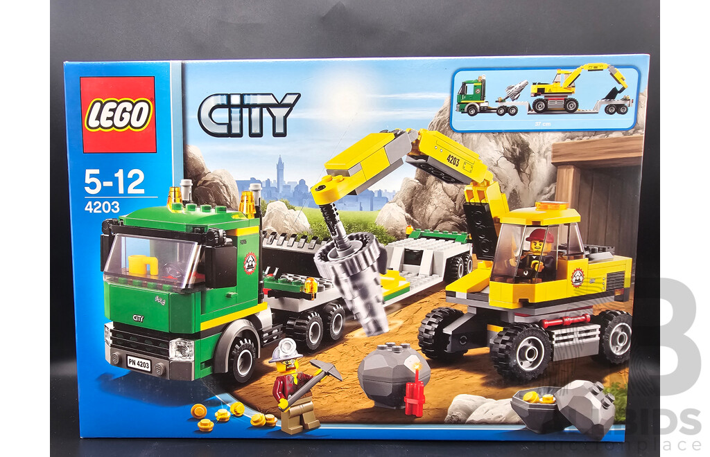 Retired Lego Set, City, Excavator Transport , 4203 Sealed New in Box