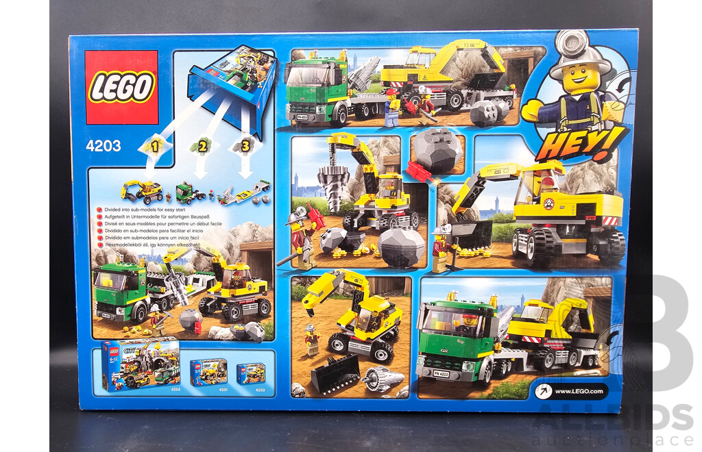 Retired Lego Set, City, Excavator Transport , 4203 Sealed New in Box
