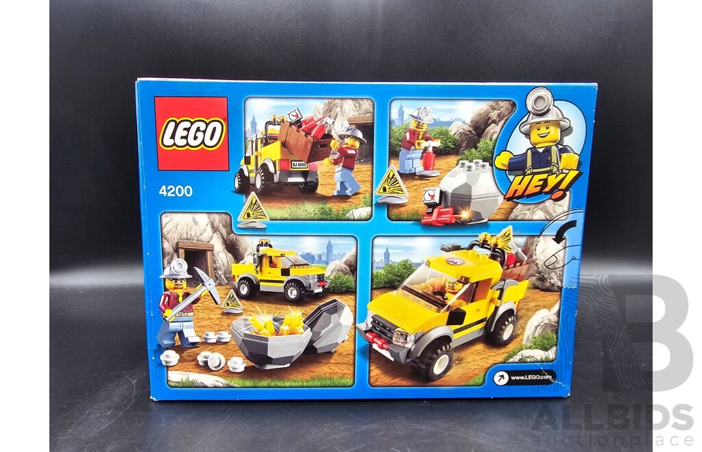 Retired Lego Set, City, Mining 4x4, 4200 and Loader and Dump Truck, 4201 Sealed New in Box