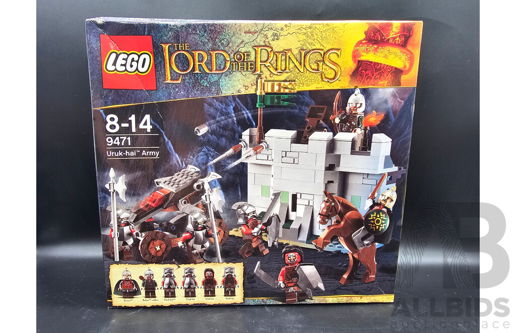Retired Lego Set, Lord of the Rings, Uruk Hai Army , 9471 Sealed New in Box