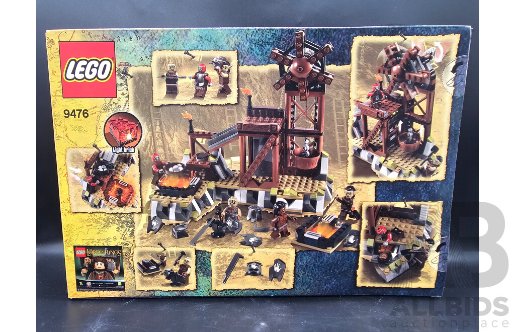 Retired Lego Set, Lord of the Rings, the Orc Forge , 9476 Sealed New in Box
