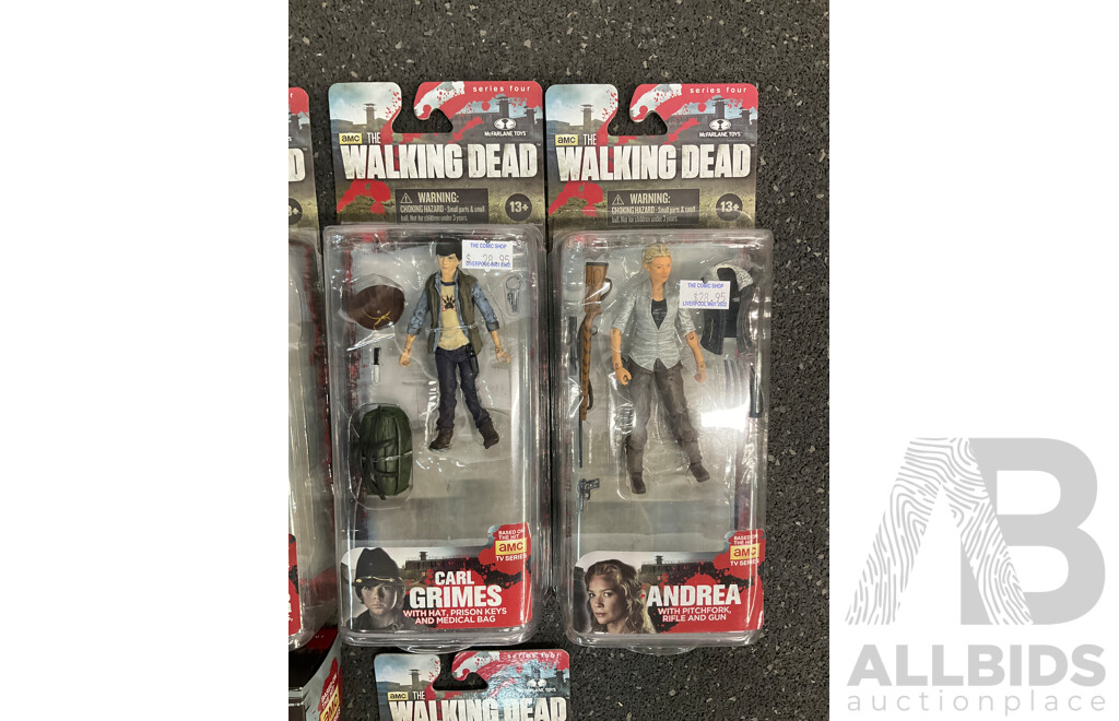 Walking Dead Action Figures, Lot of 6 -  Sealed New in Box