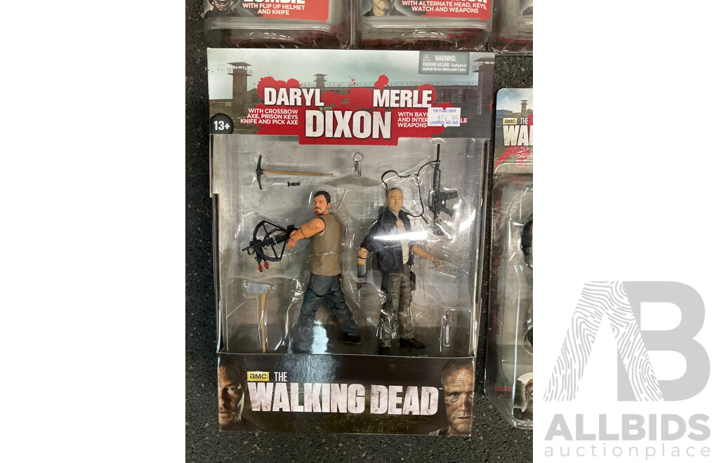 Walking Dead Action Figures, Lot of 6 -  Sealed New in Box