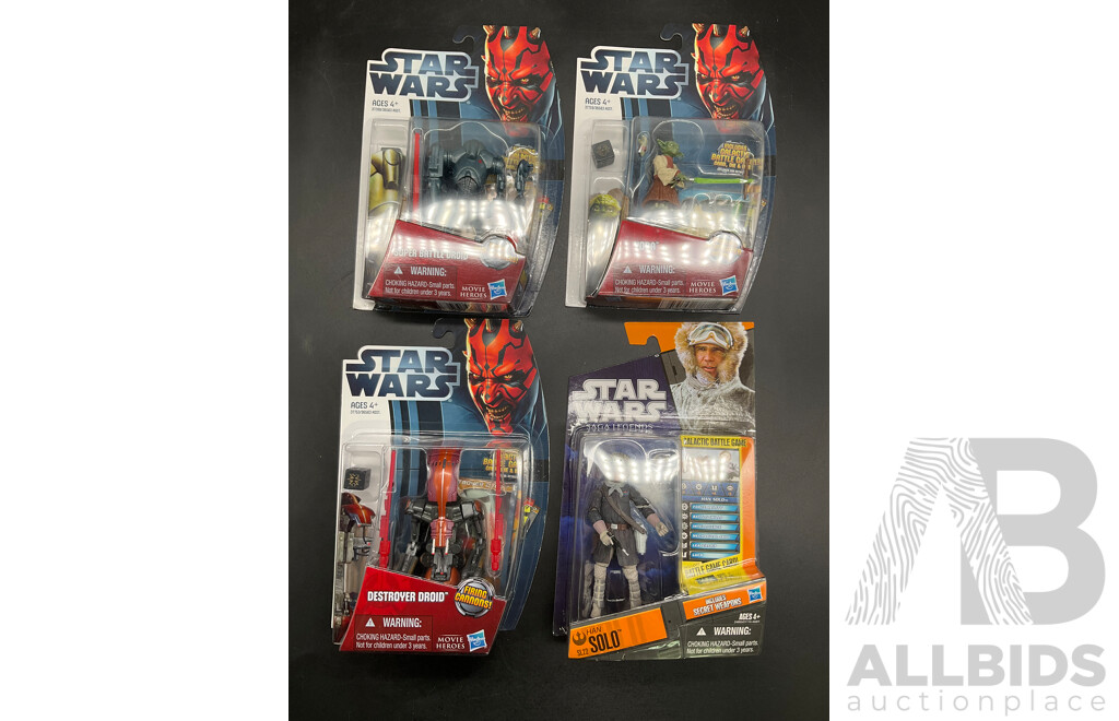 Star Wars Action Figures, Lot of 4 -  Sealed New in Box