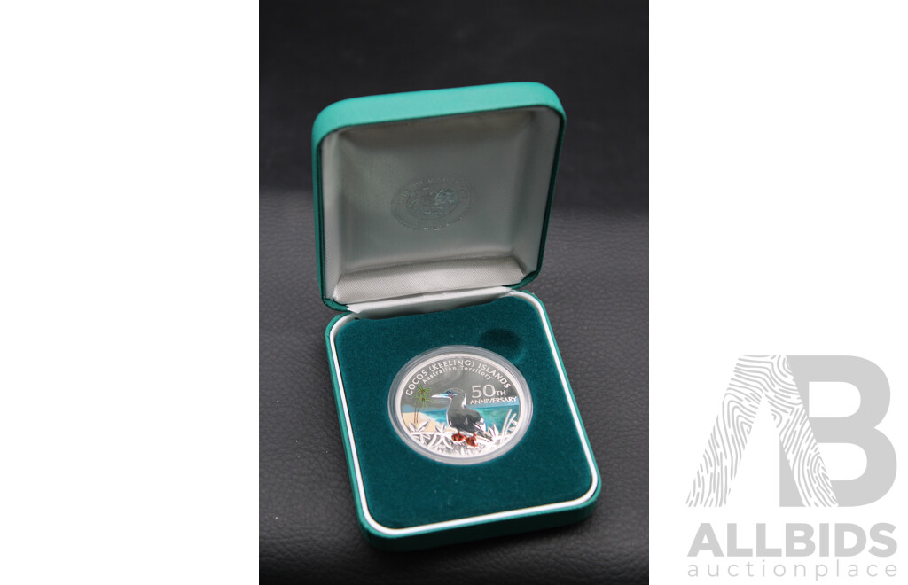 Australian TPM 2005 Cocos (Keeling) Island 50th Anniversary 1oz One Dollar Silver Proof Coin