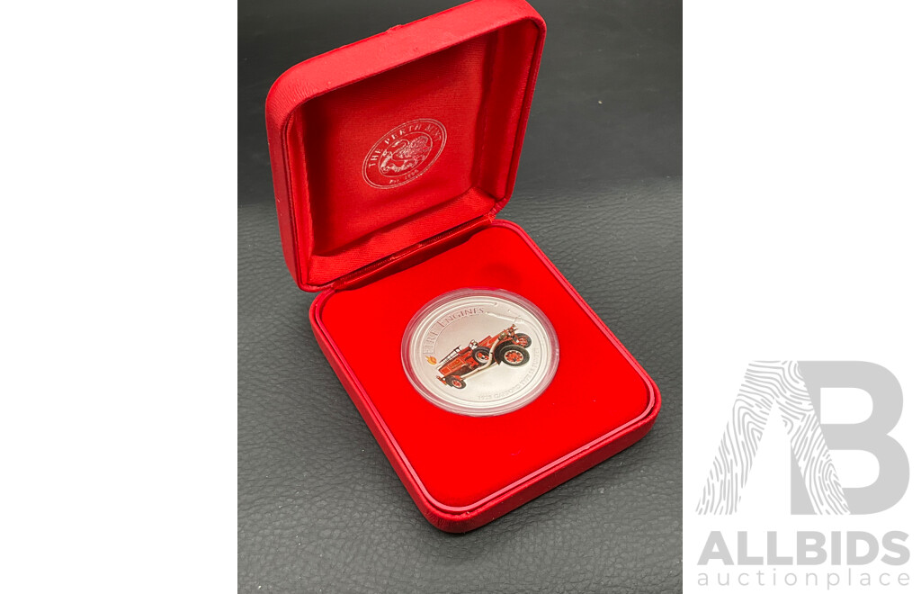 Australian TPM 2006 ''Fire Engines of The World'' 1923 Garford Type 15 Pumper 1oz One Dollar Silver Proof Coin