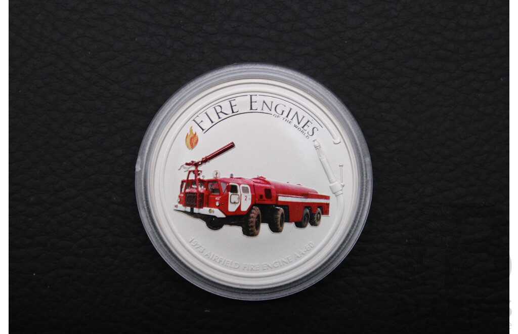 Australian TPM 2006 ''Fire Engines of the World'' 1973 AA-60 Airfield 1oz One Dollar Silver Proof Coin