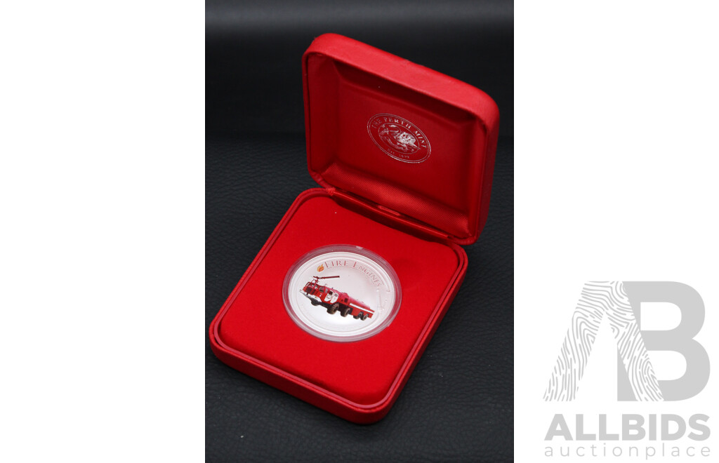 Australian TPM 2006 ''Fire Engines of the World'' 1973 AA-60 Airfield 1oz One Dollar Silver Proof Coin