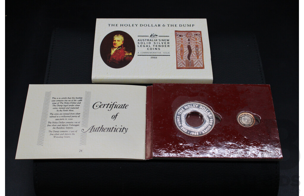 Australian TPM 1988 ''The Holey Dollar & Dump'' Coin Set