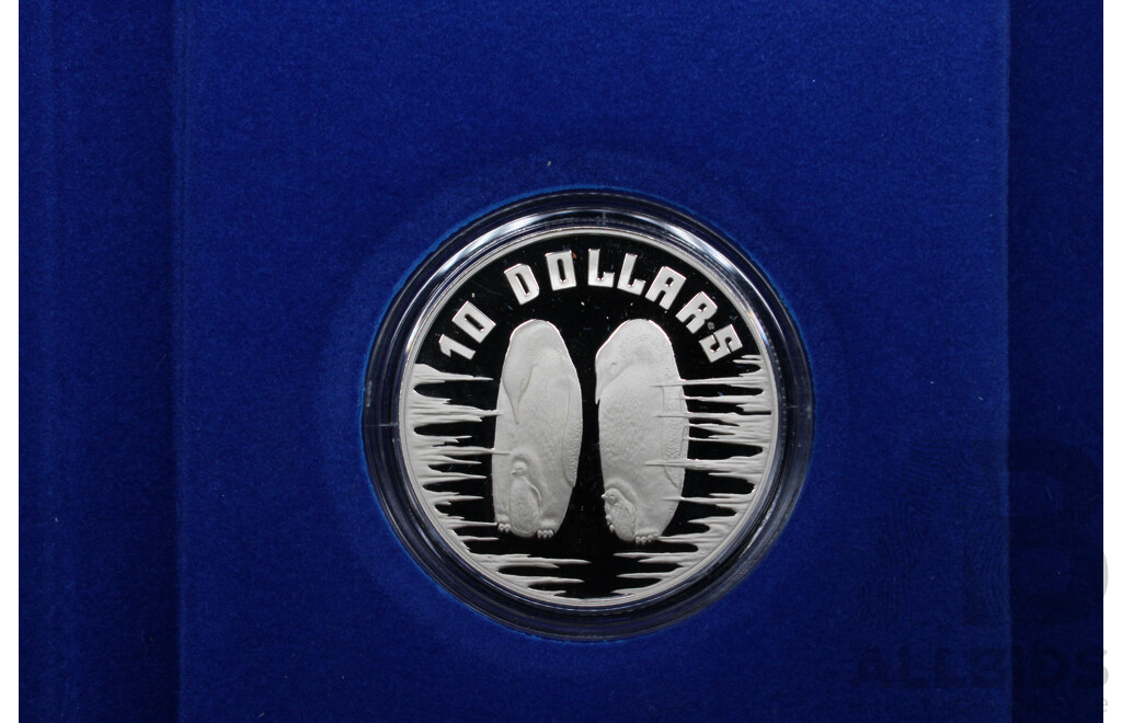 Australian RAM 1992 ''Birds of Australia''  $10 Emperor Penquin Silver Proof Coin