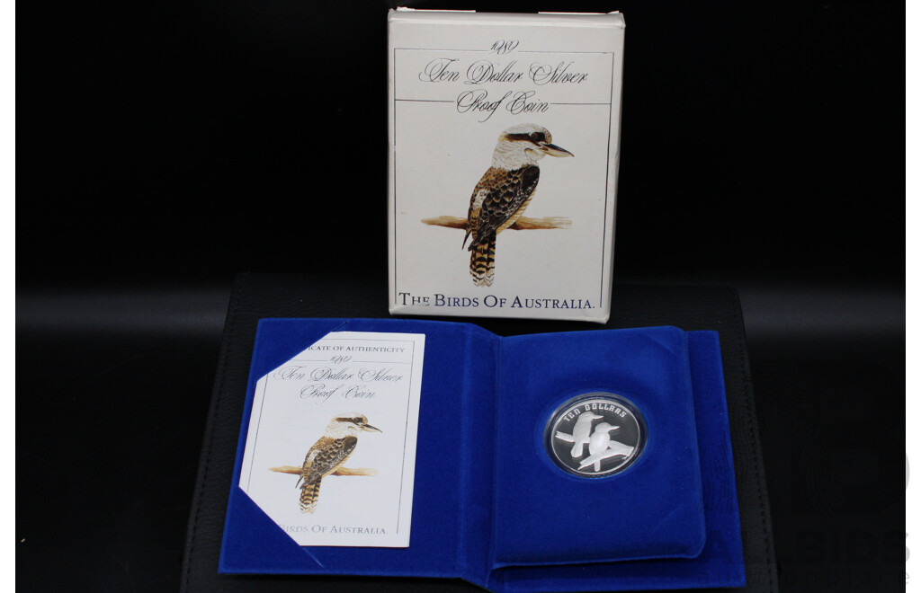 Australian RAM 1989 ''Birds of Australia''  $10 Kookaburra Silver Proof Coin