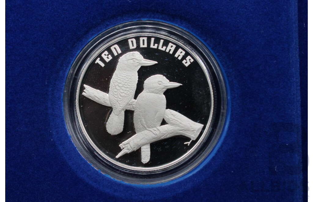 Australian RAM 1989 ''Birds of Australia''  $10 Kookaburra Silver Proof Coin