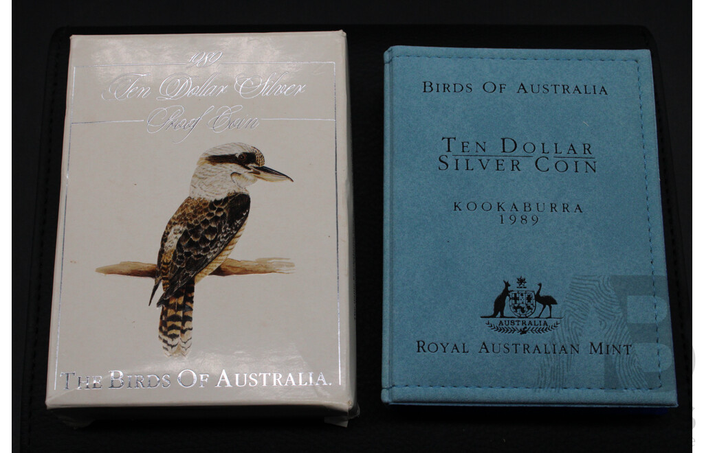 Australian RAM 1989 ''Birds of Australia''  $10 Kookaburra Silver Proof Coin