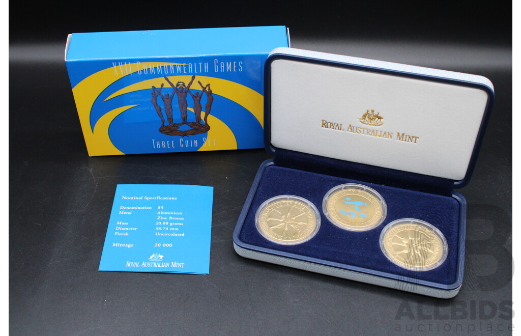 Collection of Australian RAM  ''Commomwelth Games'' $10 Proof Coins - 7 Coins