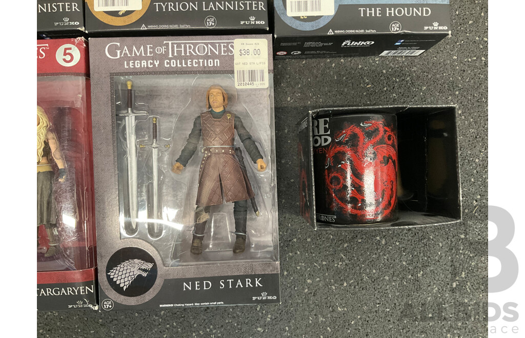 Assorted Game of Thrones - Legacy Collection - Collectable Action Figures and Mug - Lot of 8