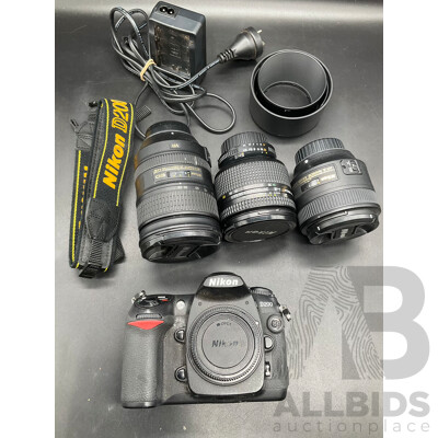 NIKON D200 Digital Camera Kit with 28-300mm Lens, 24-120mm Lens, 85mm Lens and Accessories