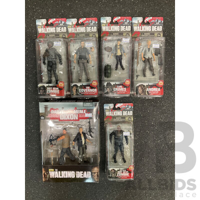 Walking Dead Action Figures, Lot of 6 -  Sealed New in Box Walking Dead Action Figures, Lot of 6 -  Sealed New in Box