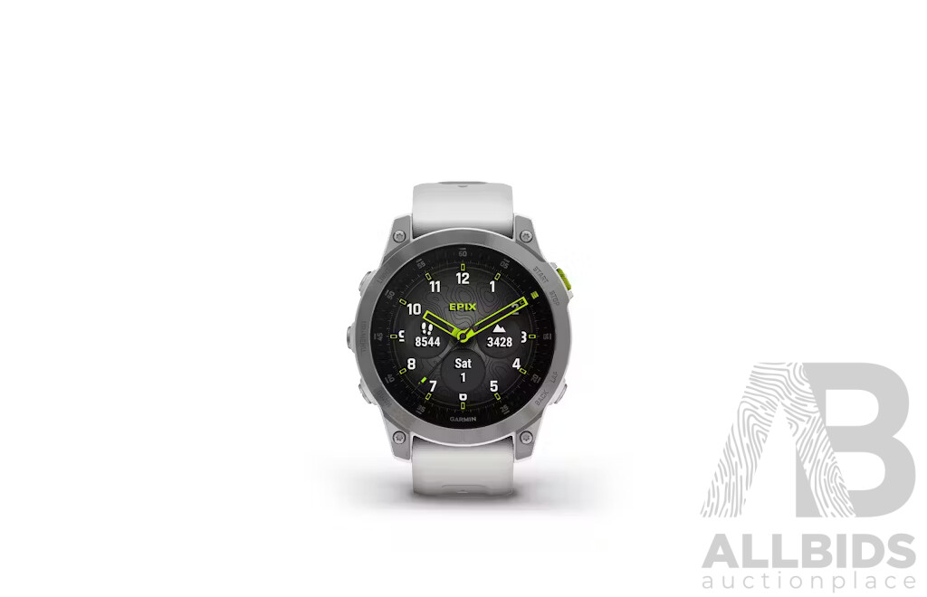 Garmin Epix Gen 2 Watch - Carrera White Titanium with Silicon Band - ORP $1,699