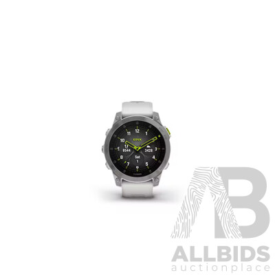 Garmin Epix Gen 2 Watch - Carrera White Titanium with Silicon Band - ORP $1,699