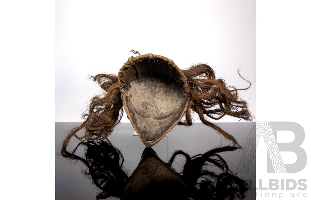 Vintage Carved Ivory Coast Society Mask