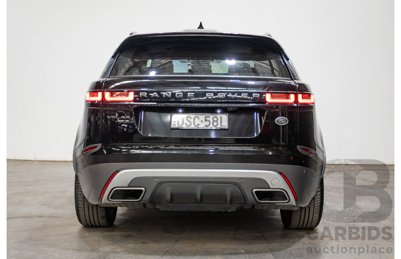 09/2017 Range Rover Velar D300 R-Dynamic SE (AWD) MY18 4D Wagon Santorini Black Turbo Diesel 3.0L