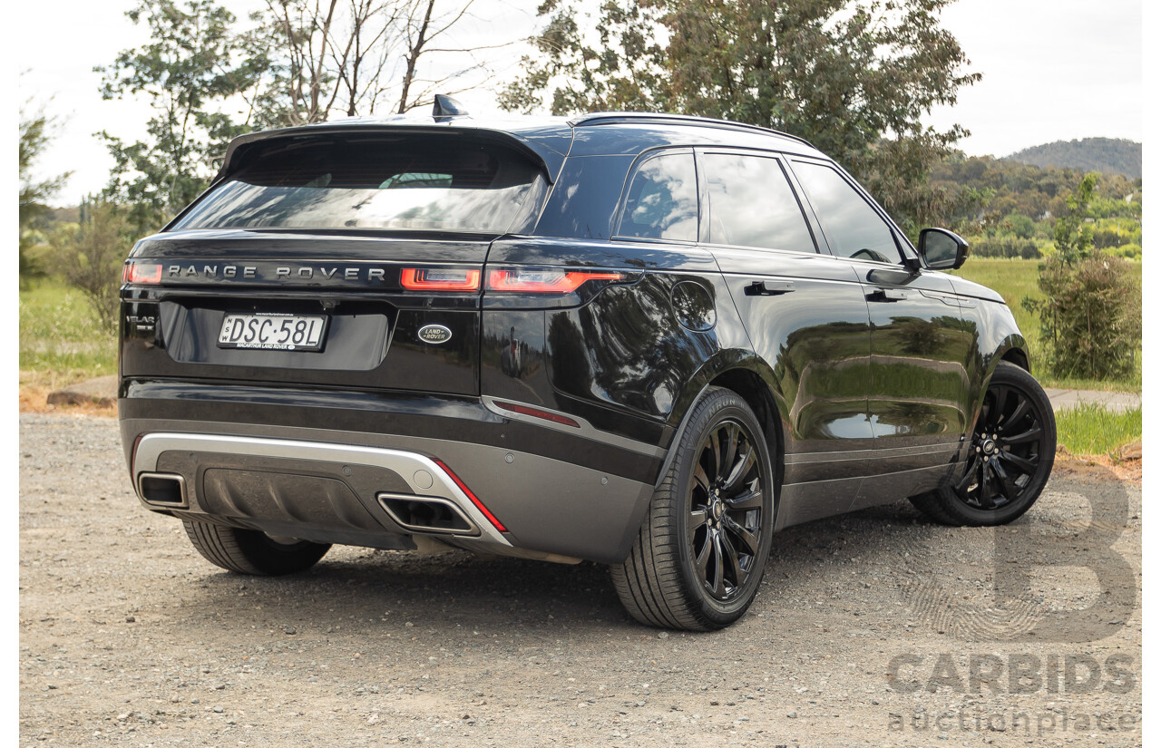 09/2017 Range Rover Velar D300 R-Dynamic SE (AWD) MY18 4D Wagon Santorini Black Turbo Diesel 3.0L