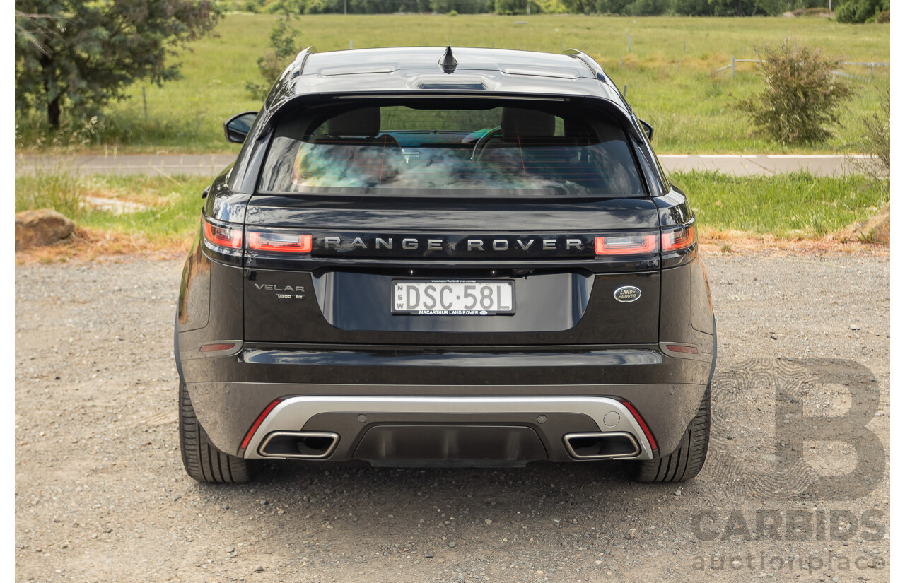 09/2017 Range Rover Velar D300 R-Dynamic SE (AWD) MY18 4D Wagon Santorini Black Turbo Diesel 3.0L