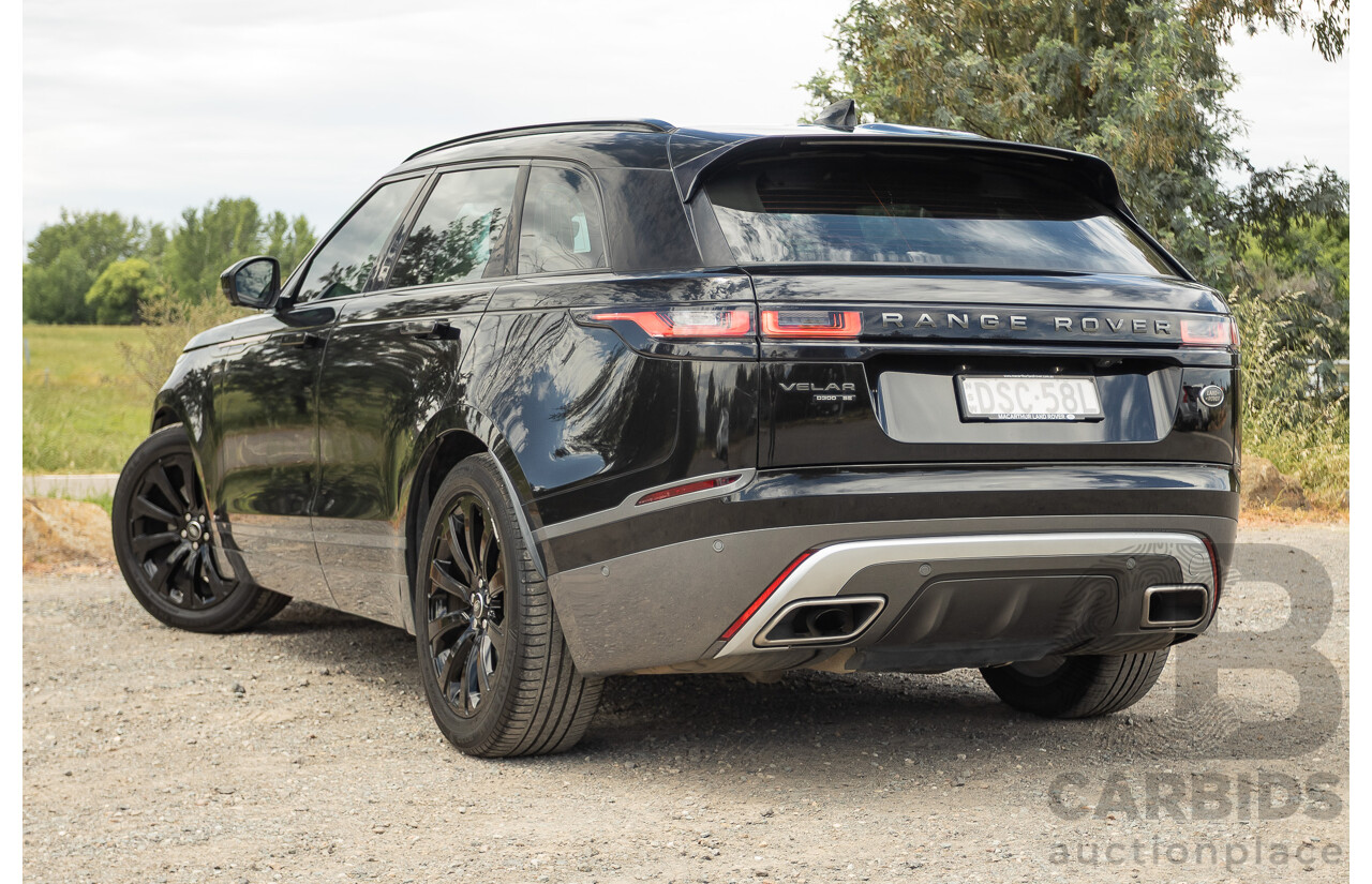 09/2017 Range Rover Velar D300 R-Dynamic SE (AWD) MY18 4D Wagon Santorini Black Turbo Diesel 3.0L