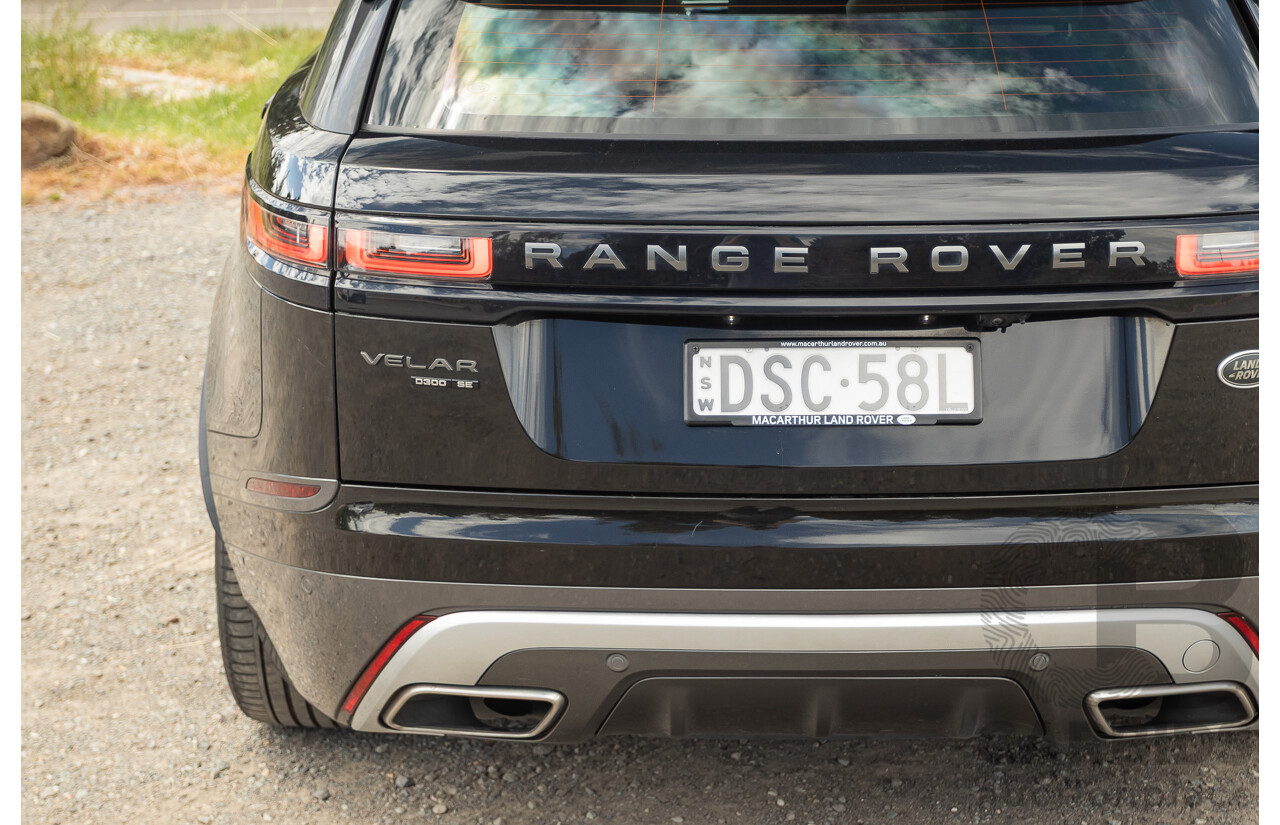 09/2017 Range Rover Velar D300 R-Dynamic SE (AWD) MY18 4D Wagon Santorini Black Turbo Diesel 3.0L