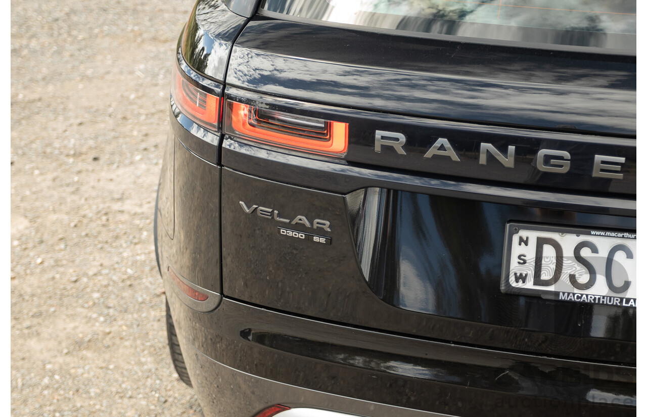 09/2017 Range Rover Velar D300 R-Dynamic SE (AWD) MY18 4D Wagon Santorini Black Turbo Diesel 3.0L
