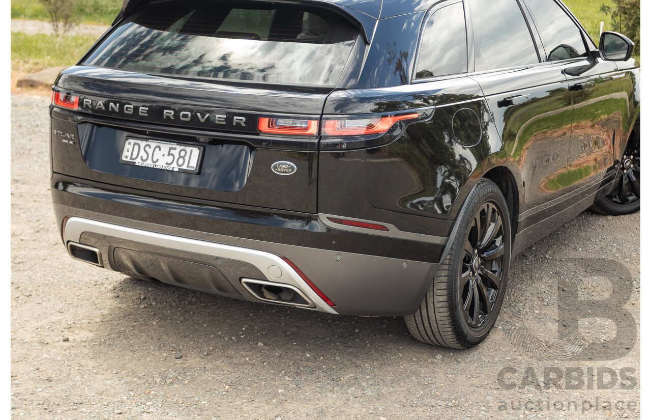 09/2017 Range Rover Velar D300 R-Dynamic SE (AWD) MY18 4D Wagon Santorini Black Turbo Diesel 3.0L