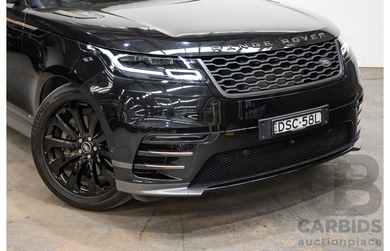 09/2017 Range Rover Velar D300 R-Dynamic SE (AWD) MY18 4D Wagon Santorini Black Turbo Diesel 3.0L