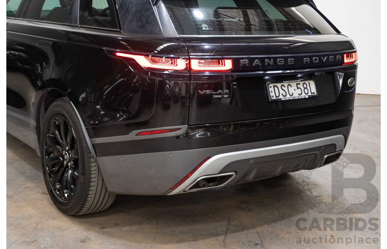 09/2017 Range Rover Velar D300 R-Dynamic SE (AWD) MY18 4D Wagon Santorini Black Turbo Diesel 3.0L