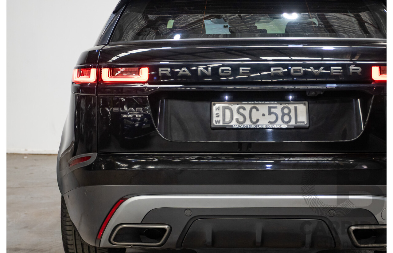 09/2017 Range Rover Velar D300 R-Dynamic SE (AWD) MY18 4D Wagon Santorini Black Turbo Diesel 3.0L