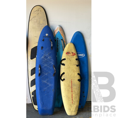 Assorted Surboard - Soft-top Surboard ,Training Boards - Lot of 5 Assorted Surboard - Soft-top Surboard ,Training Boards - Lot of 5