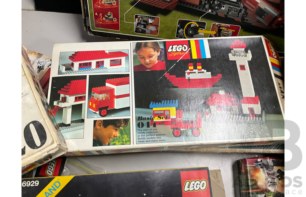 Collection of Assorted Lego Pieces and Boxes Including Star Wars Train, Instruction Manuals and More