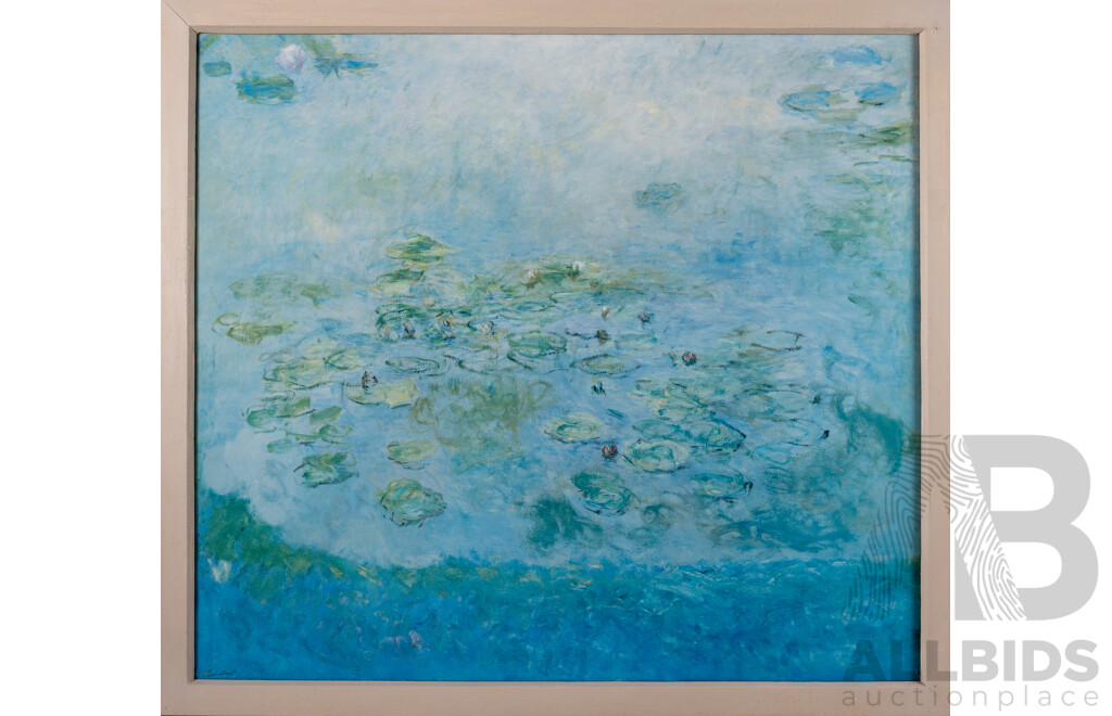 Claude Monet, 19/20th Centuries, French, 1840-1926), Water Lilies (Nympheas), Reproduction Colour Print of the Original, 81 x 89 cm (frame)