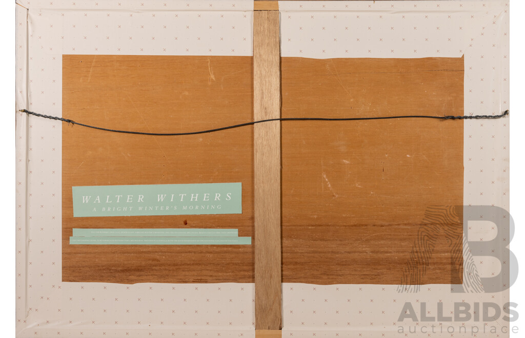 Walter Withers (19/Early 20th Centuries, Australian,1854-1914), A Bright Winter's Morning, Reproduction Colour Print of Original 1894 Oil, 66 x 95 cm (frame)