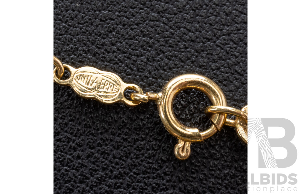 18ct Vintage Twist Rope Link Bracelet, 18.5cm, 5.21 Grams