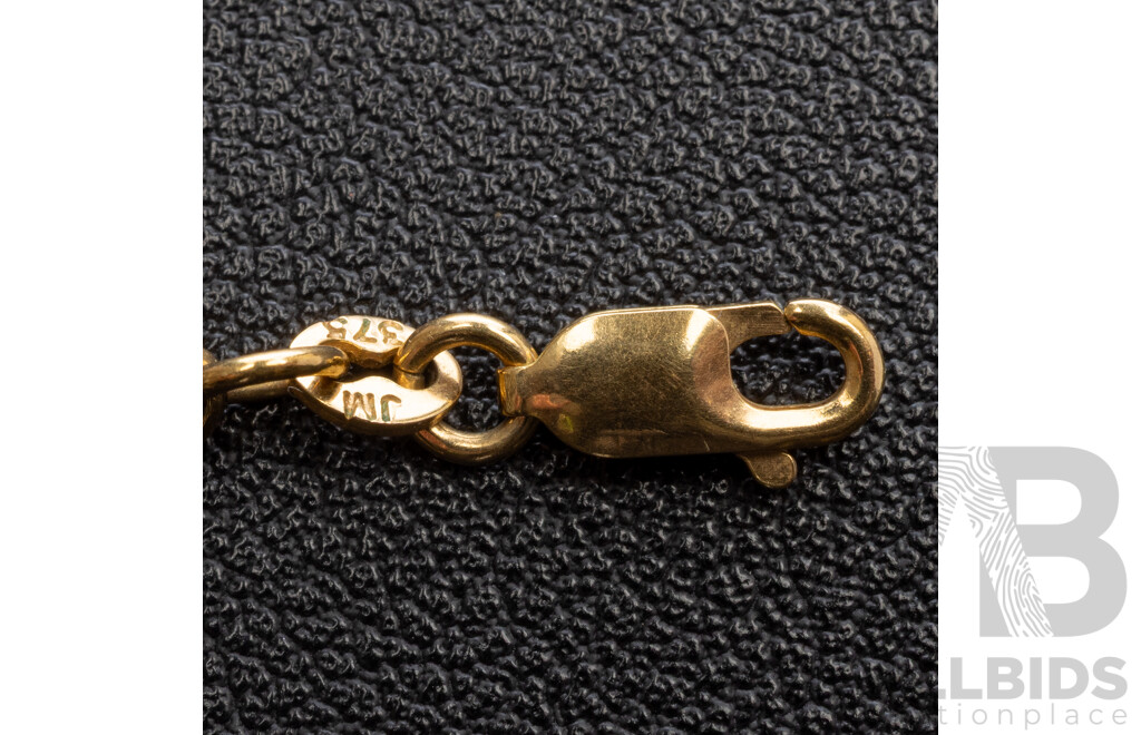 9ct Belcher Link Necklace, 45cm, 8.46 Grams