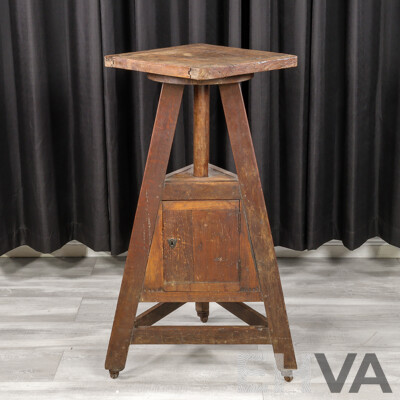 Antique French Oak Sculptors Stand