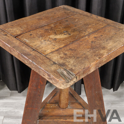 Antique French Oak Sculptors Stand