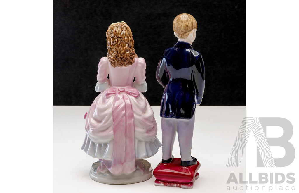 Pair of Coalport Ceramic Figures Inc Pageboy and Bridesmaid