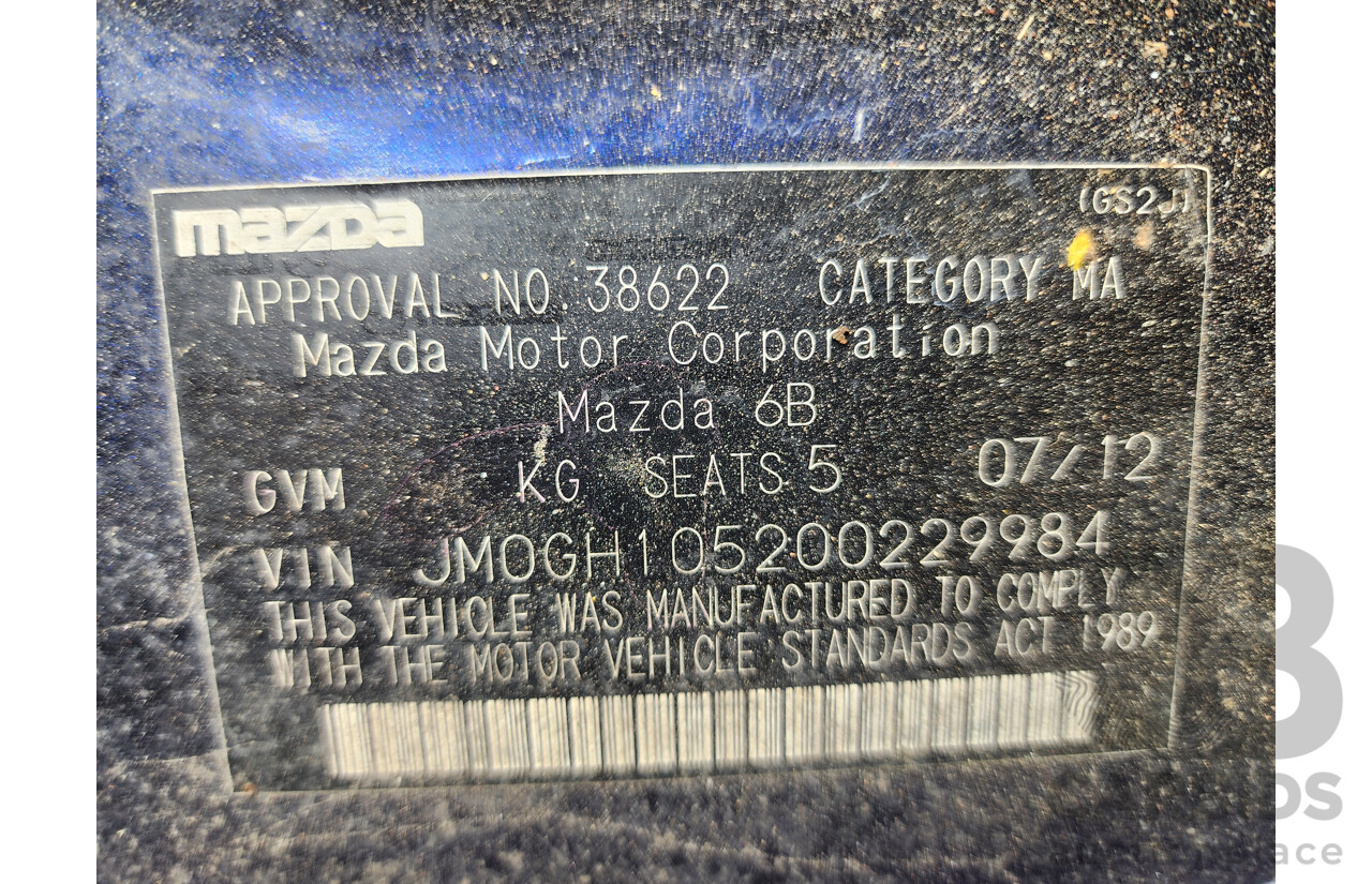 7/2012 Mazda Mazda6 Touring GH MY11 4d Wagon Blue 2.5L