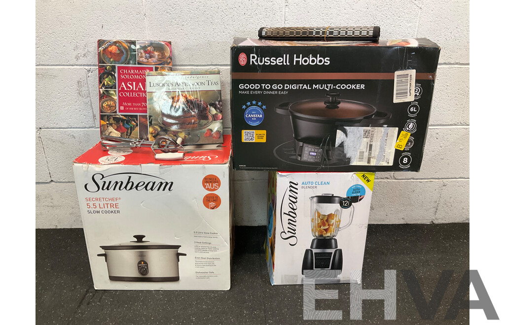 SUNBEAM Slow Cooker and Blender, RUSSELL HOBBS Multi Cooker and More