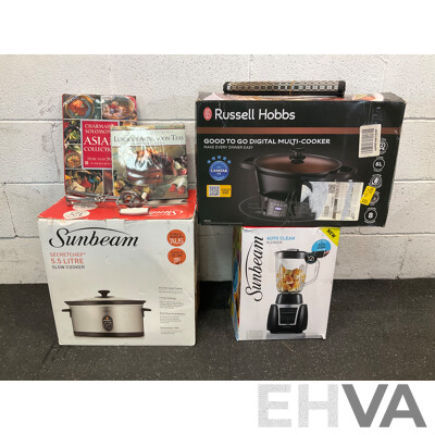 SUNBEAM Slow Cooker and Blender, RUSSELL HOBBS Multi Cooker and More SUNBEAM Slow Cooker and Blender, RUSSELL HOBBS Multi Cooker and More