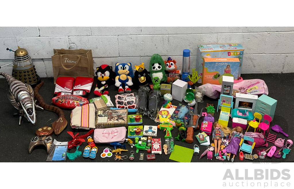 Mixed Lot - Kids' Toys, Carry Bag, Notebook, and More