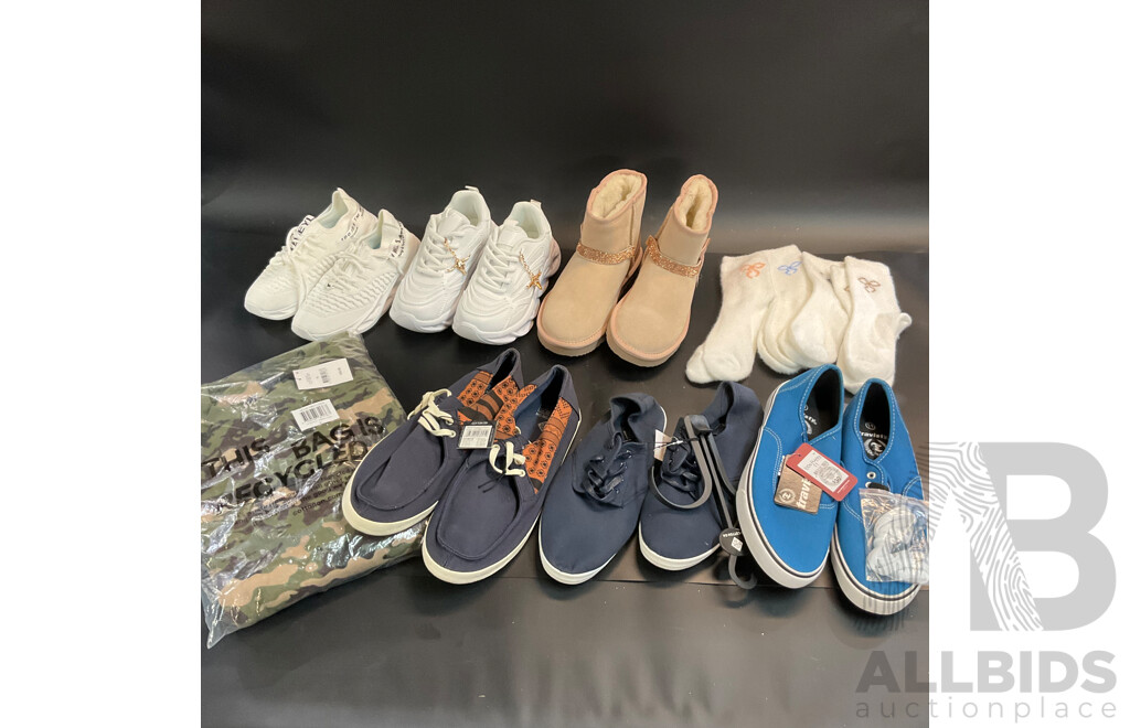 Assorted Women's 8/37/38 & Men's 11/12  Footwear and Jumper