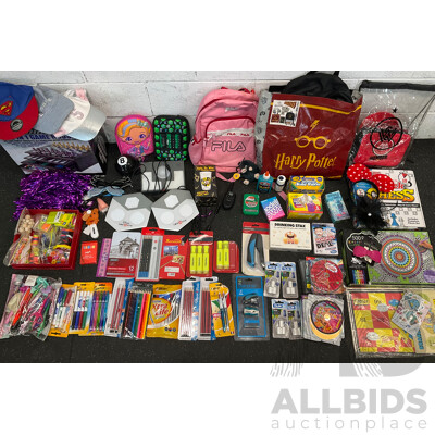 Assorted Kids Games, Crafts, DVDs, Harry Potter Bag with Accessories and Others Assorted Kids Games, Crafts, DVDs, Harry Potter Bag with Accessories and Others
