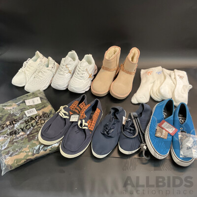 Assorted Women's 8/37/38 & Men's 11/12  Footwear and Jumper